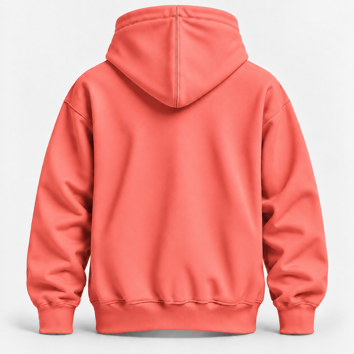Coral Pink Warm 300 GSM Regular Plain Hoodies
