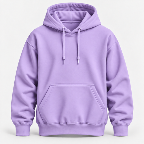 Lavender Warm 300 GSM Regular Plain Hoodies