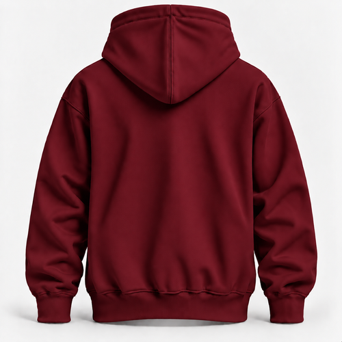 Maroon Color Warm 300 GSM Regular Plain Hoodies