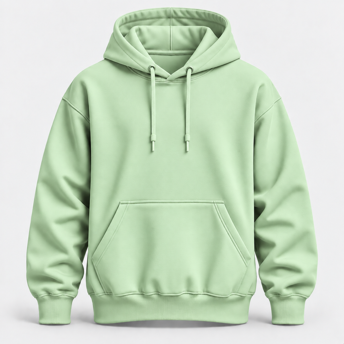 Mint Color Warm 300 GSM Regular Plain Hoodies