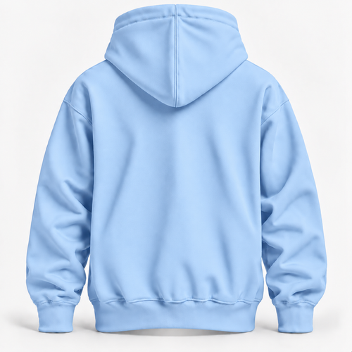Baby Blue Warm 300 GSM Regular Plain Hoodies