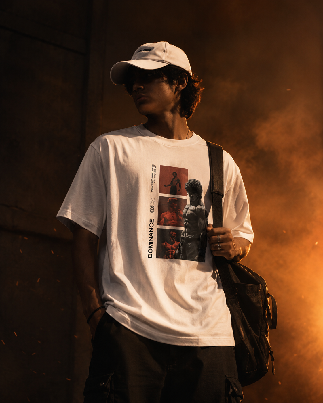 SANKITRIBE Male Terry Oversized Graphic Printed T-Shirt | Baki Edition | Premium Streetwear