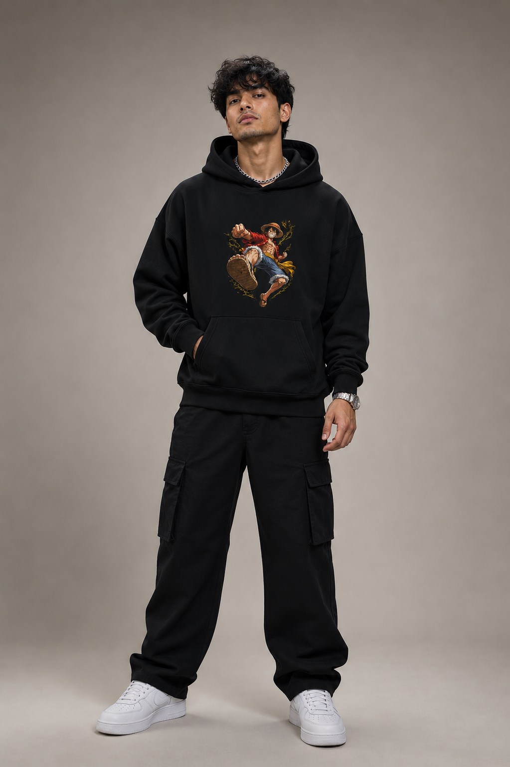 SANKITRIBE 400 GSM Unisex Oversized Graphic Hoodie | One Piece Edition |