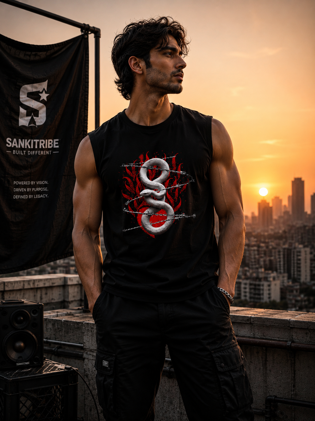 SANKITRIBE Street Essentials Sleeveless DTG Tee