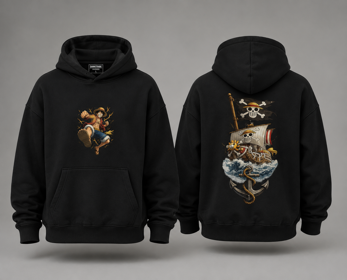SANKITRIBE 400 GSM Unisex Oversized Graphic Hoodie | One Piece Edition |