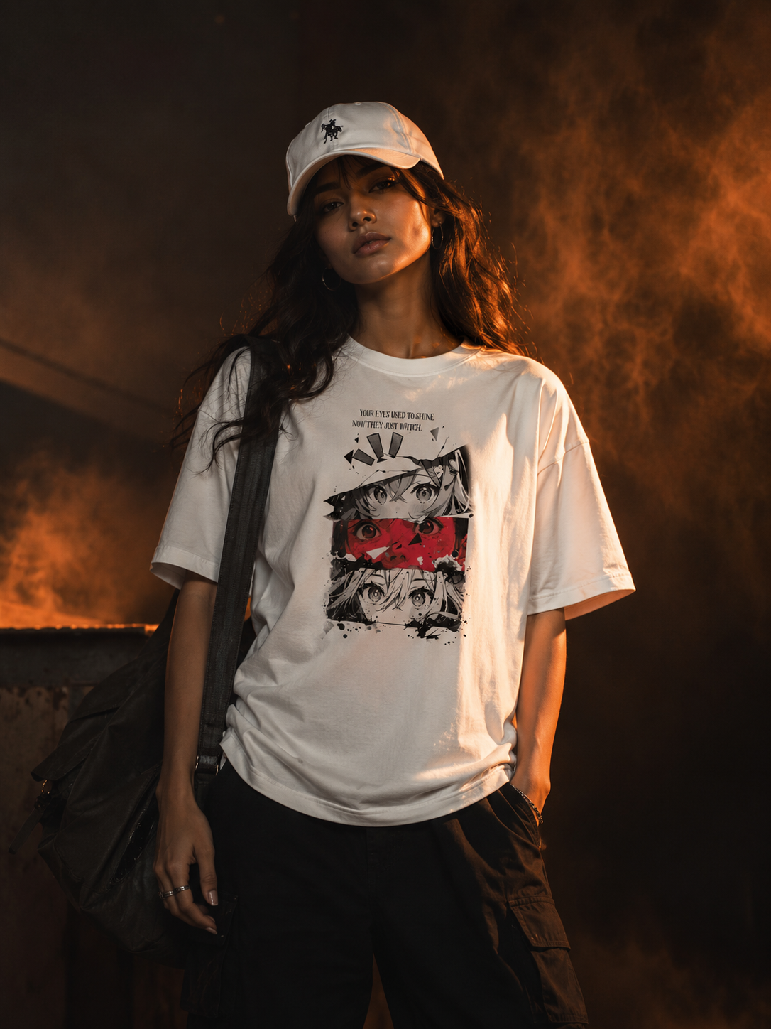 SANKITRIBE Premium Women's Terry Oversized Manga Graphic DTC T-Shirt