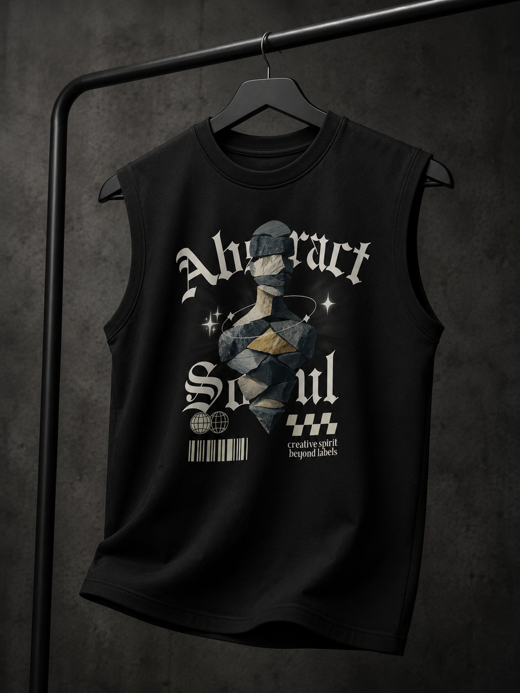 SANKITRIBE Premium Men's Sleeveless DTG T-Shirt