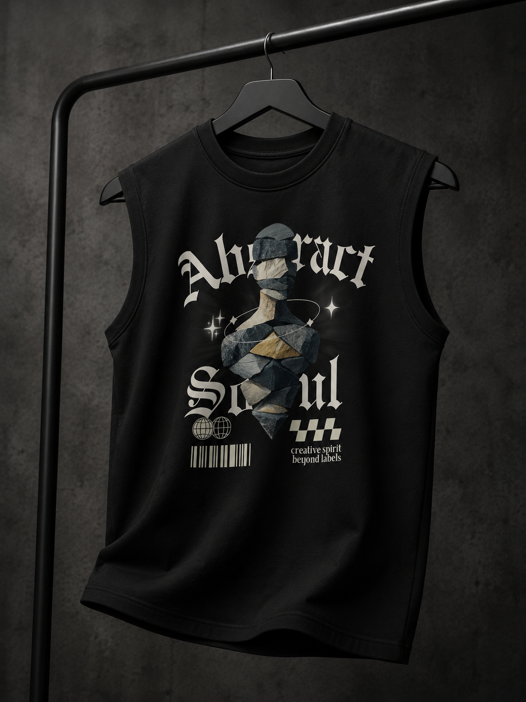 SANKITRIBE Premium Men's Sleeveless DTG T-Shirt