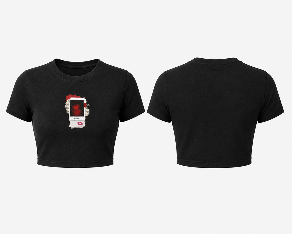 SANKITRIBE Premium Women's Baby Tee | Polaroid Heart |