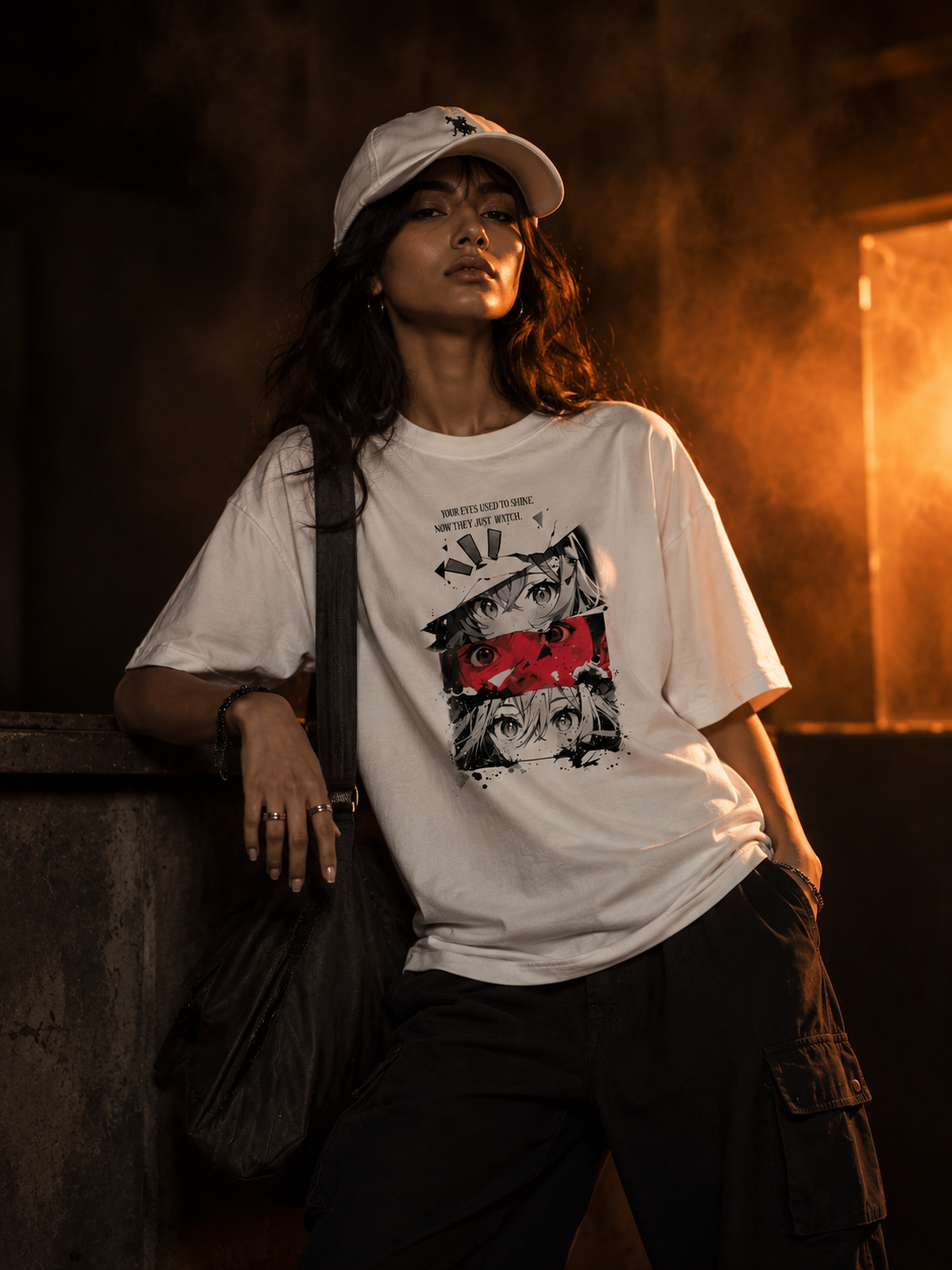 SANKITRIBE Premium Women's Terry Oversized Manga Graphic DTC T-Shirt