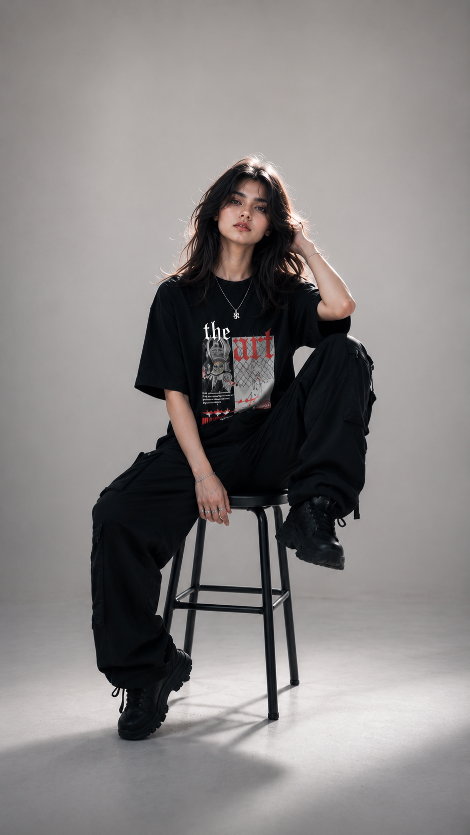 SANKITRIBE Unisex Terry Oversized Graphic Printed T-Shirt | SARASWATI KRIPA | Premium Streetwear