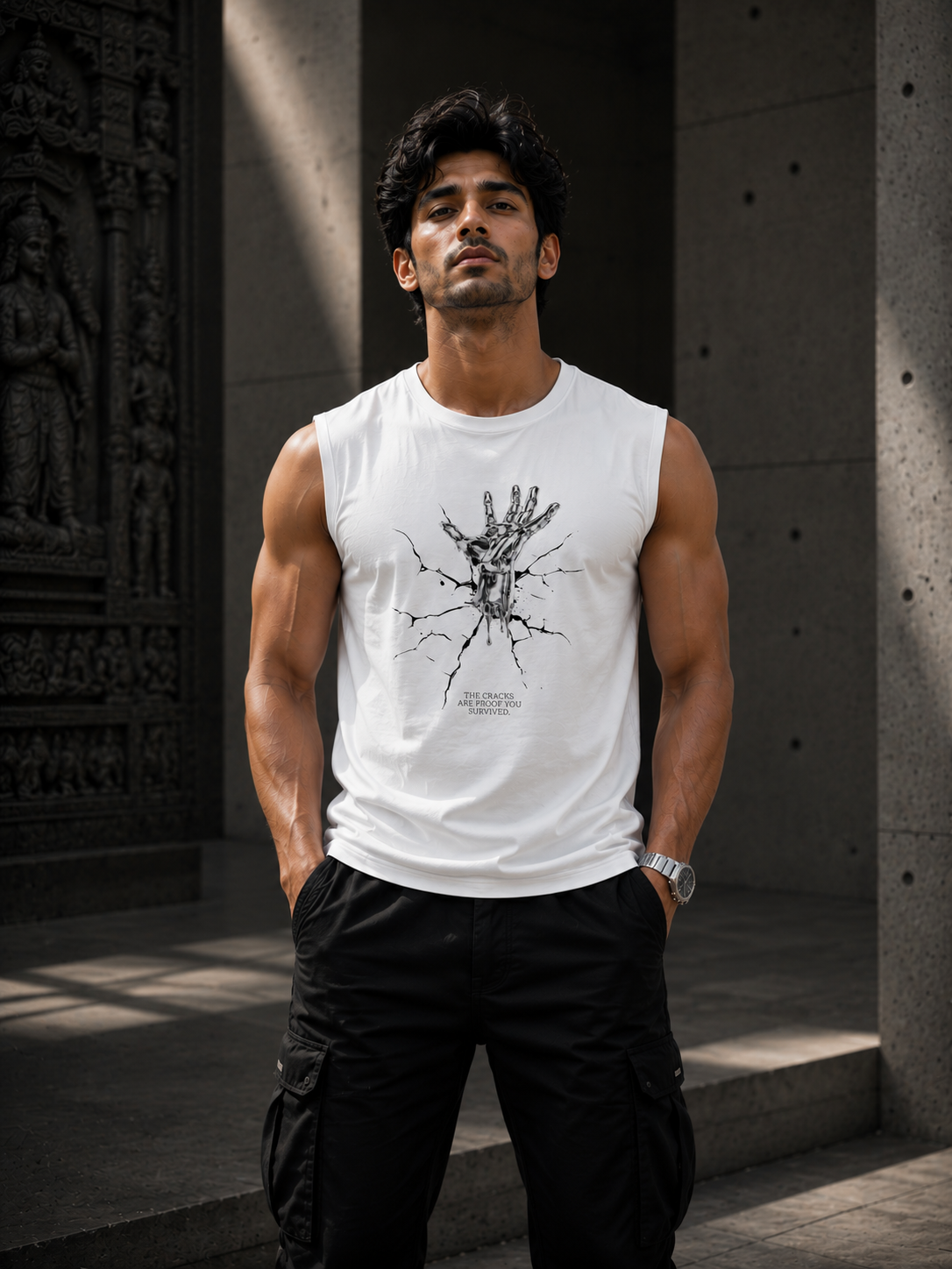 SANKITRIBE Premium Cotton Sleeveless DTG GRAPHIC Tee