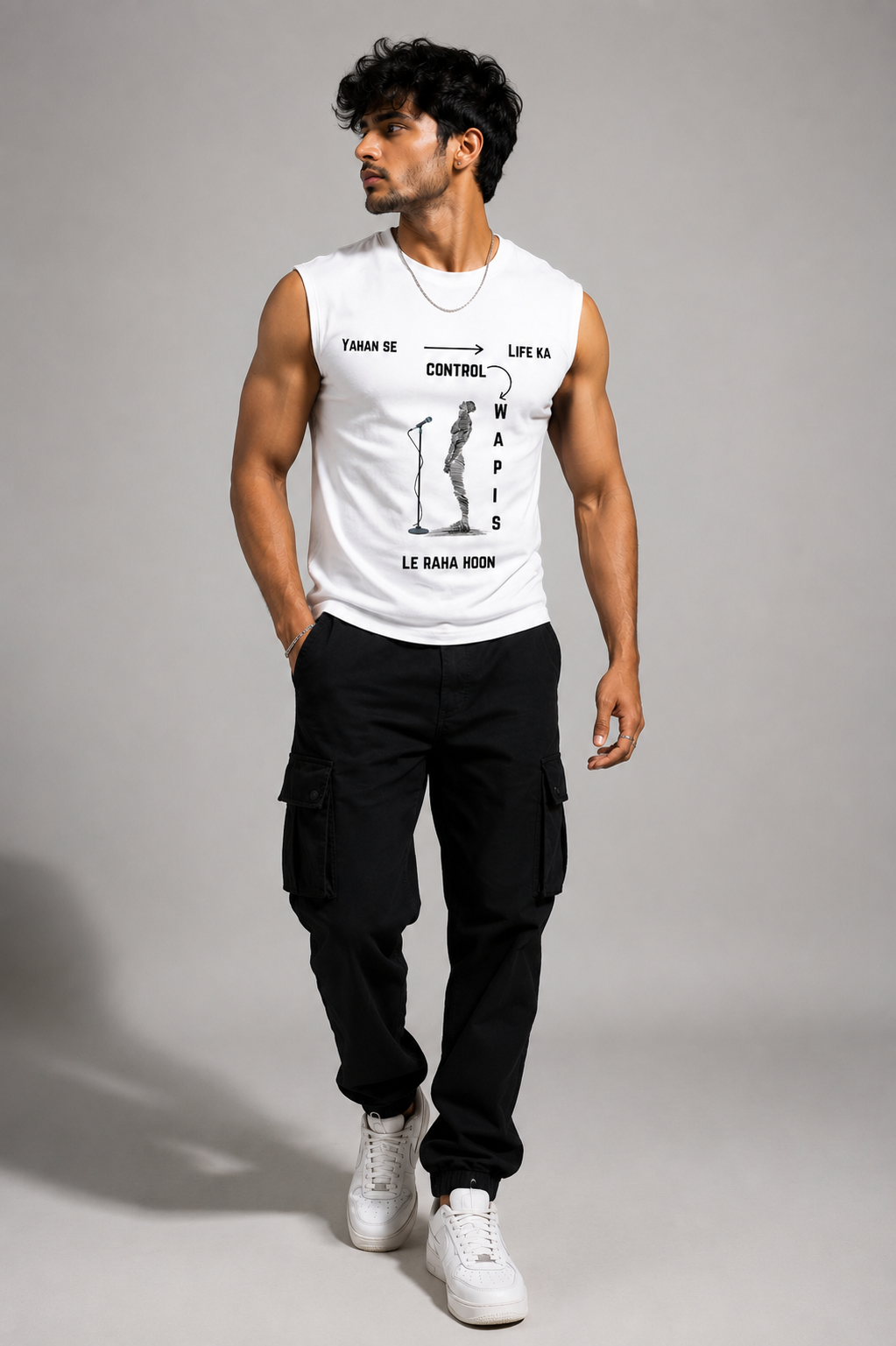 SANKITRIBE Men's Premium Sleeveless DTG Tee