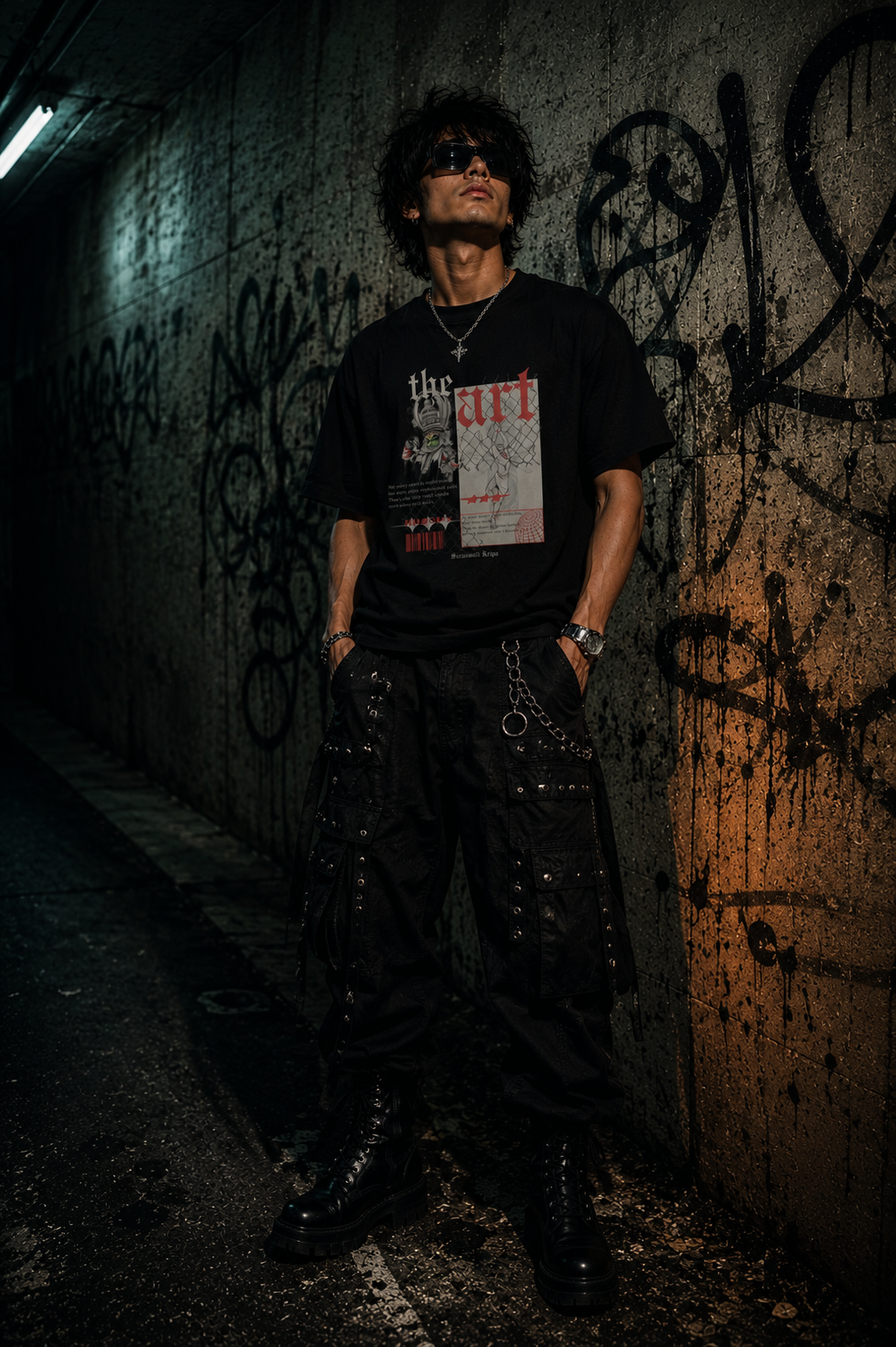 SANKITRIBE Unisex Terry Oversized Graphic Printed T-Shirt | SARASWATI KRIPA | Premium Streetwear