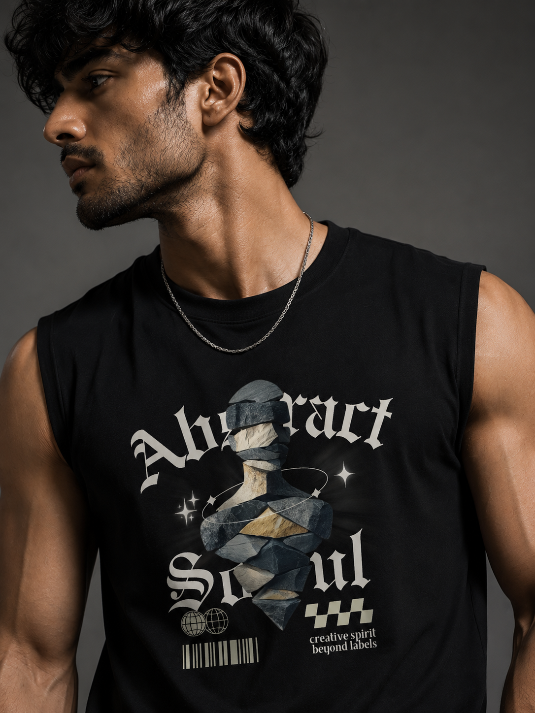 SANKITRIBE Premium Men's Sleeveless DTG T-Shirt