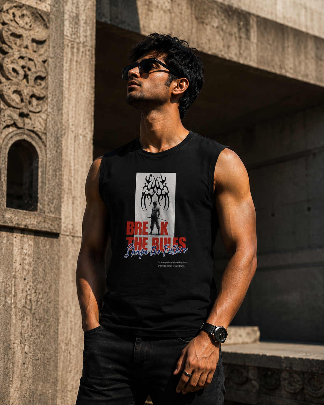 SANKITRIBE Premium Men's GYM Sleeveless DTG T-shirt