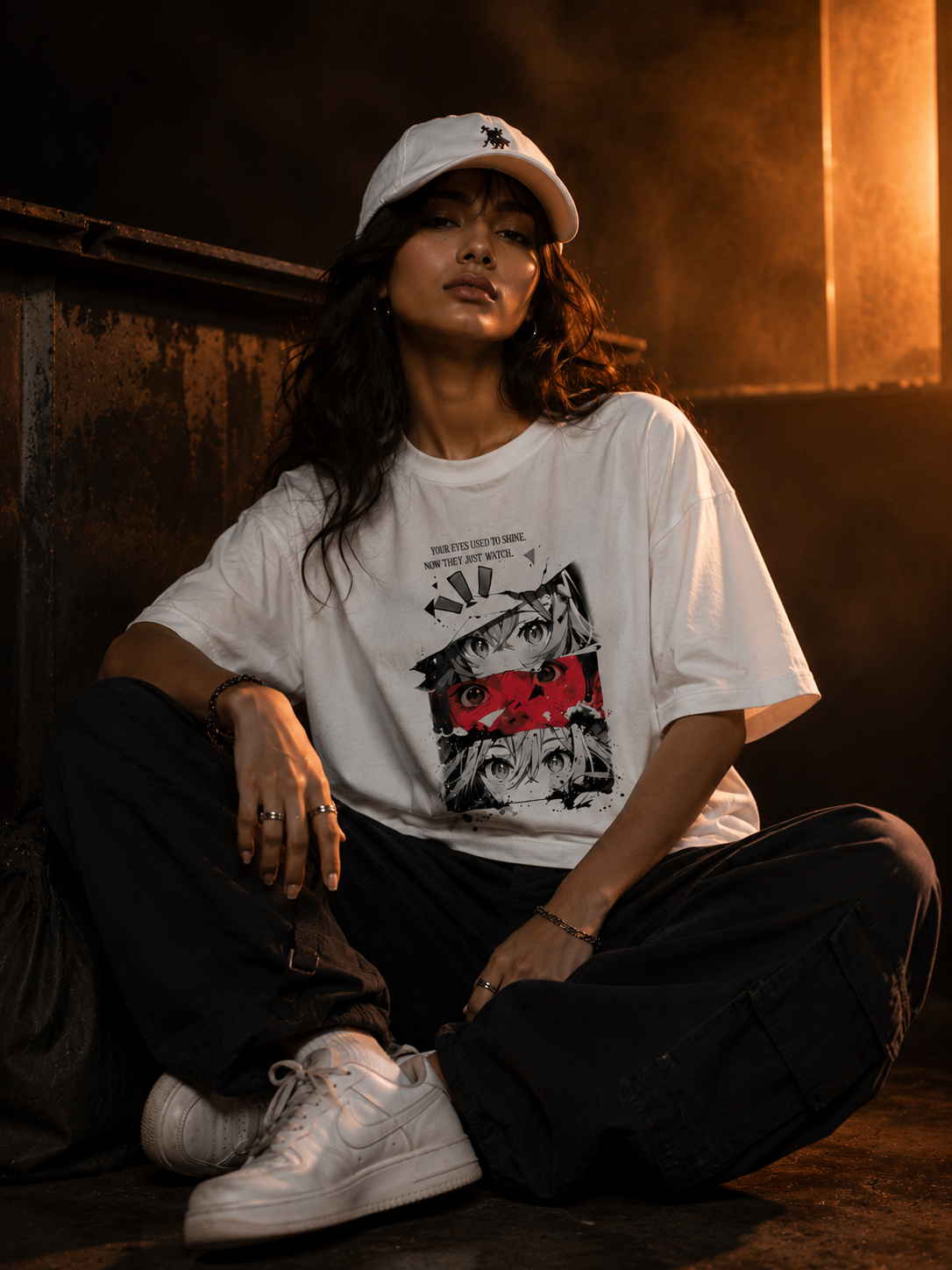 SANKITRIBE Premium Women's Terry Oversized Manga Graphic DTC T-Shirt