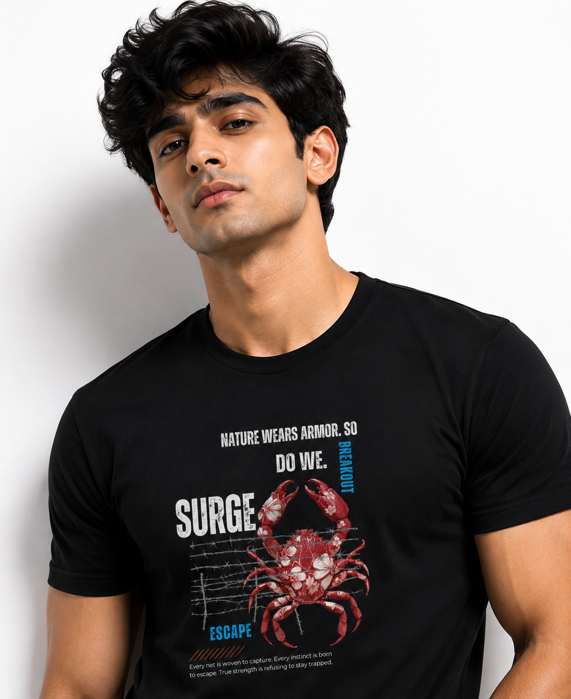 SANKITRIBE Classic Crew Graphic T-Shirt | Crab Mentality |