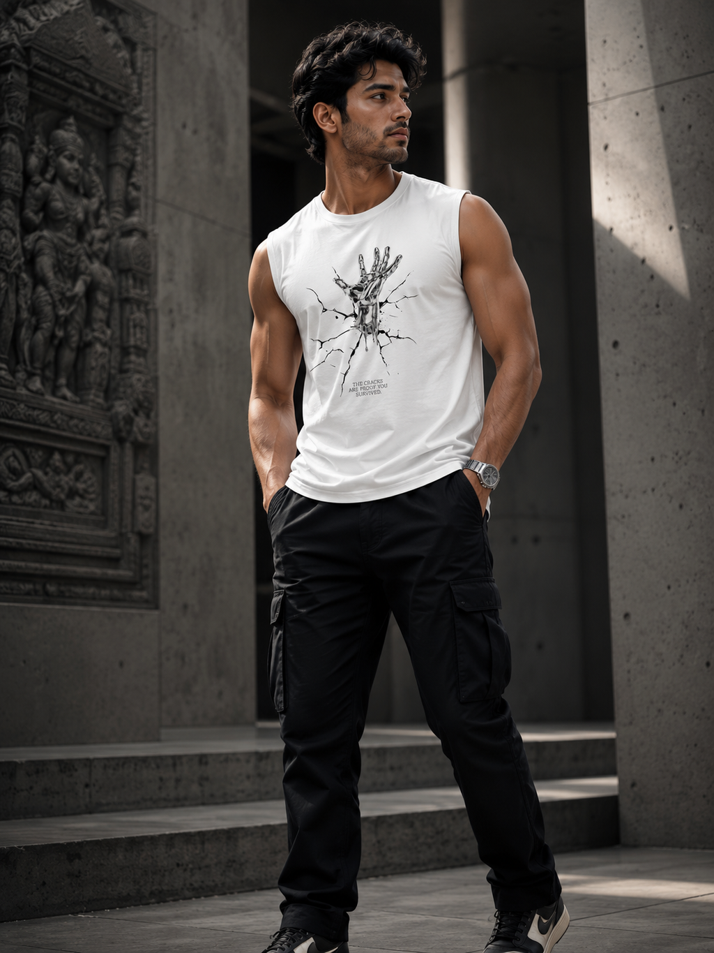 SANKITRIBE Premium Cotton Sleeveless DTG GRAPHIC Tee
