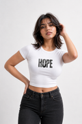 SANKITRIBE Premium Women's Baby Tee | HOPE |