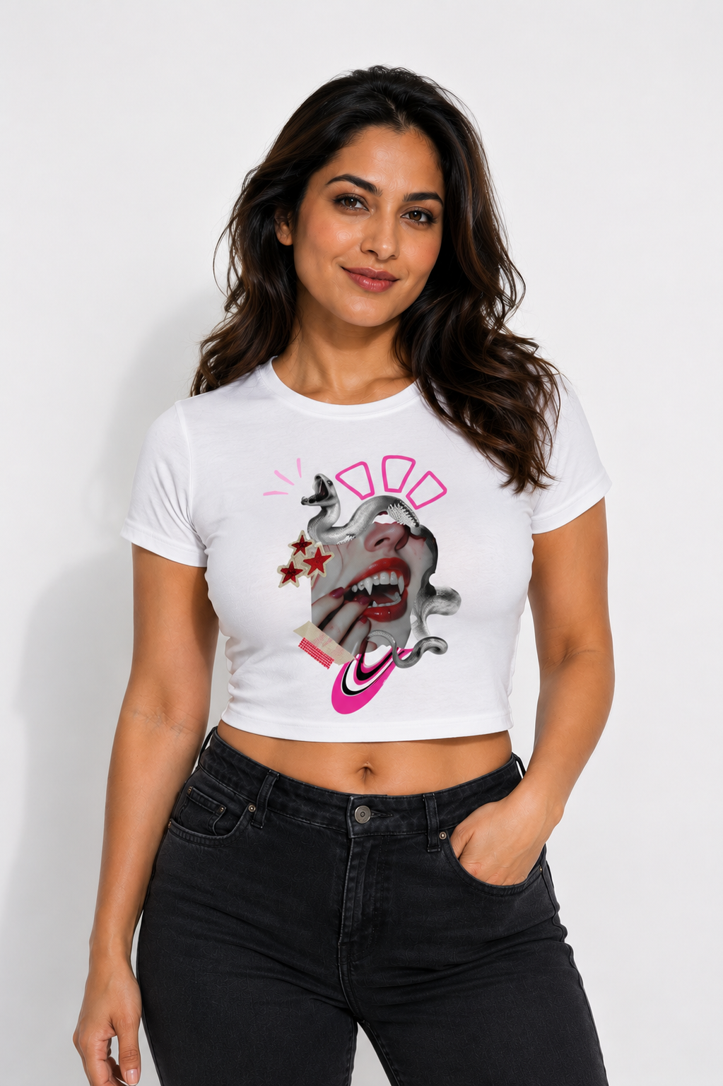 SANKITRIBE Premium Women's Baby Tee| Pretty Venom |