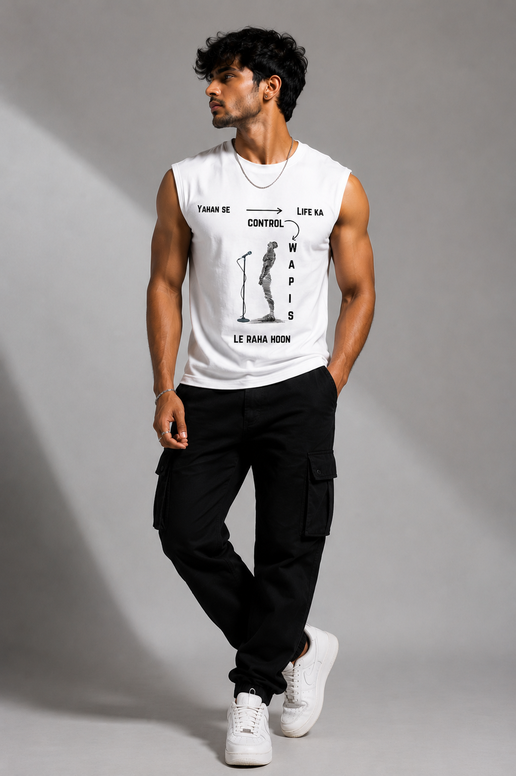 SANKITRIBE Men's Premium Sleeveless DTG Tee