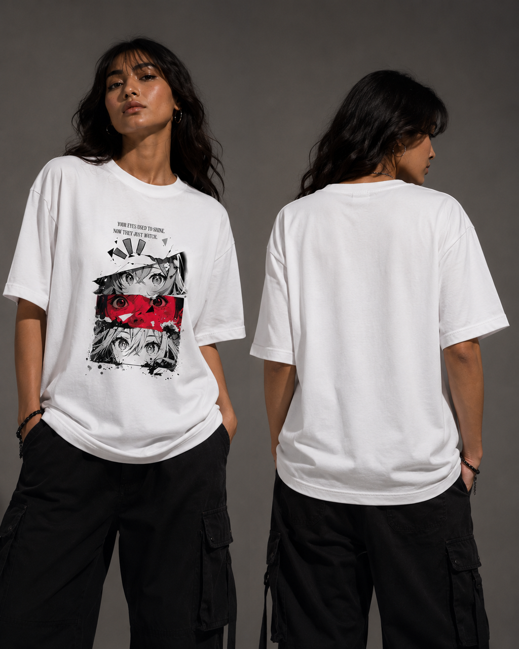 SANKITRIBE Premium Women's Terry Oversized Manga Graphic DTC T-Shirt