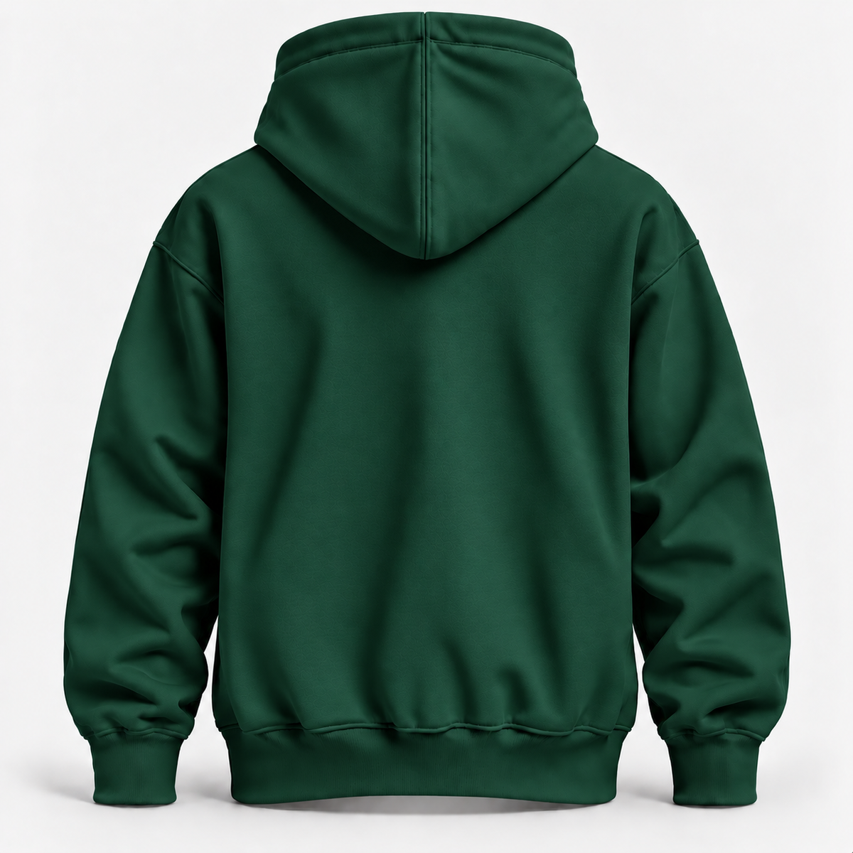 Forest Green Warm 300 GSM Regular Plain Hoodies
