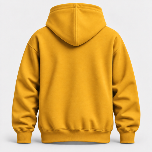 Mustard Yellow Warm 300 GSM Regular Plain Hoodies